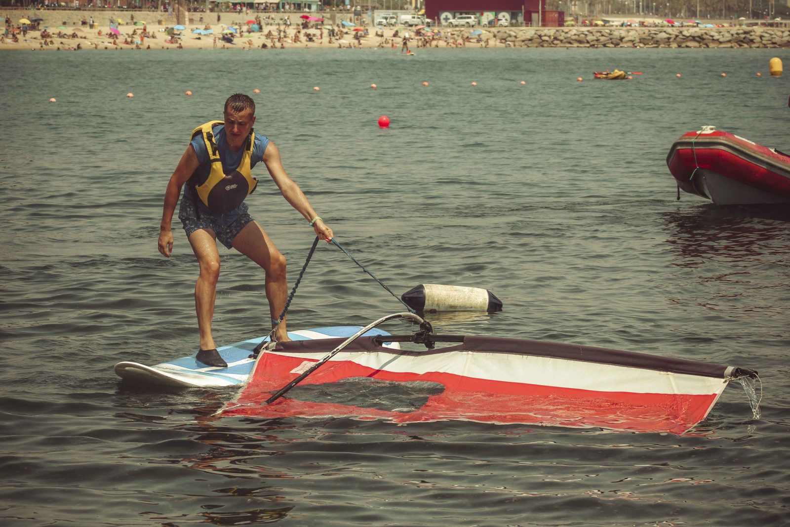 Our windsurf experience in Barcelona. How we enjoyed our beginning