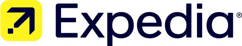 Expedia logo – Partner on TravelFamilyBlog Interactive Booking Map